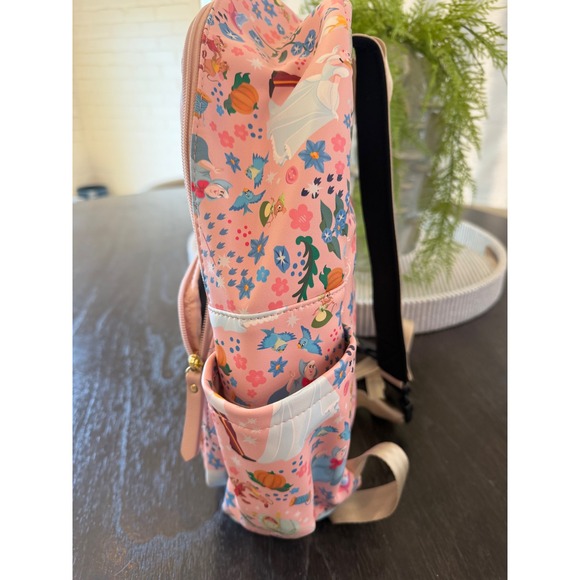 Petunia Pickle Bottom Disney Cinderella Pink Floral Backpack Diaper Bag - Picture 7 of 10